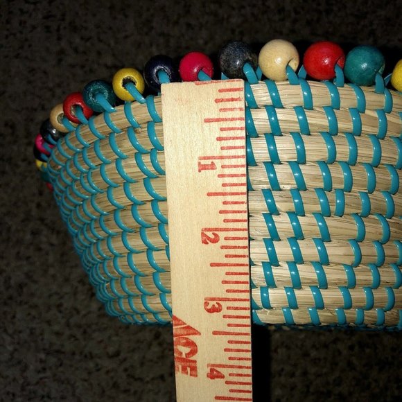 Chips and Salsa Set Used Colorful Woven Melamine - Picture 7 of 16